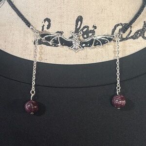 Genuine Garnet Bat Choker
